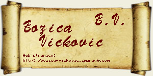 Božica Vicković vizit kartica